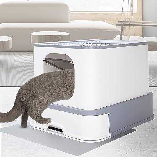 Large Top Entry Anti-Splashing Cat Litter Box with Lid K26675