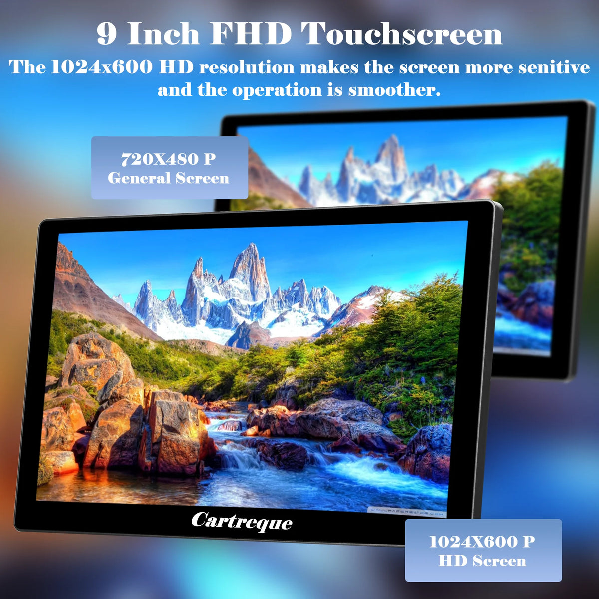 Portable Wireless Car Stereo, 7 Inch FHD Touchscreen, Backup View Camera, Apple CarPlay & Android Auto J235098