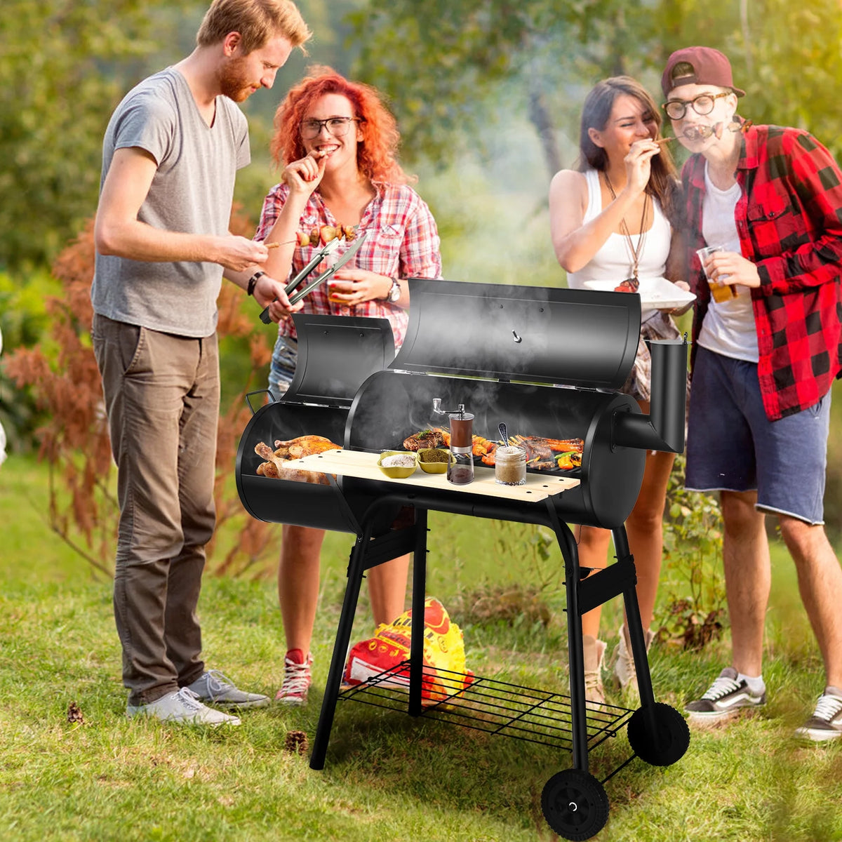 Charcoal BBQ Grill Smoker G62013