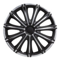 Silver & Black Set of 4 Wheel Covers Z580