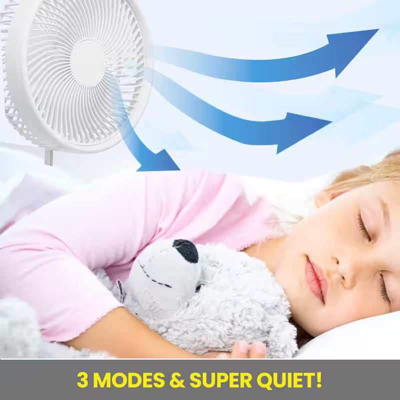 2-in-1 Adjustable-Height 40 in. Portable Rechargeable 3-Modes Pedestal Fan C308