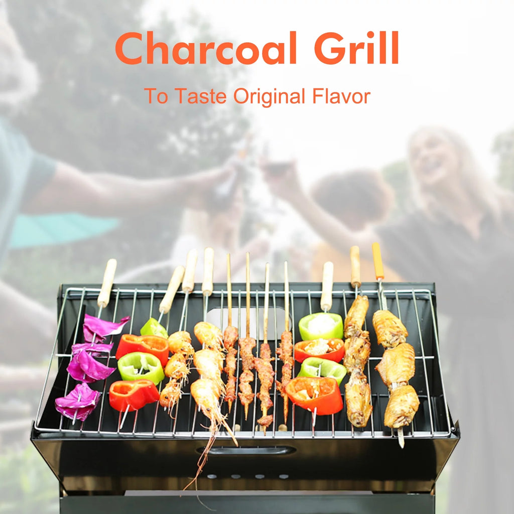 Foldable Charcoal Stainless Steel BBQ Grill P3177