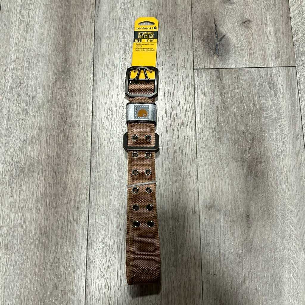 Brown Nylon Wide Dog Collar C8445
