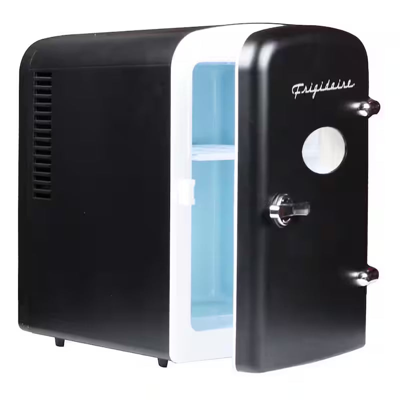 6-Can Retro Mini Fridge in Black I2717