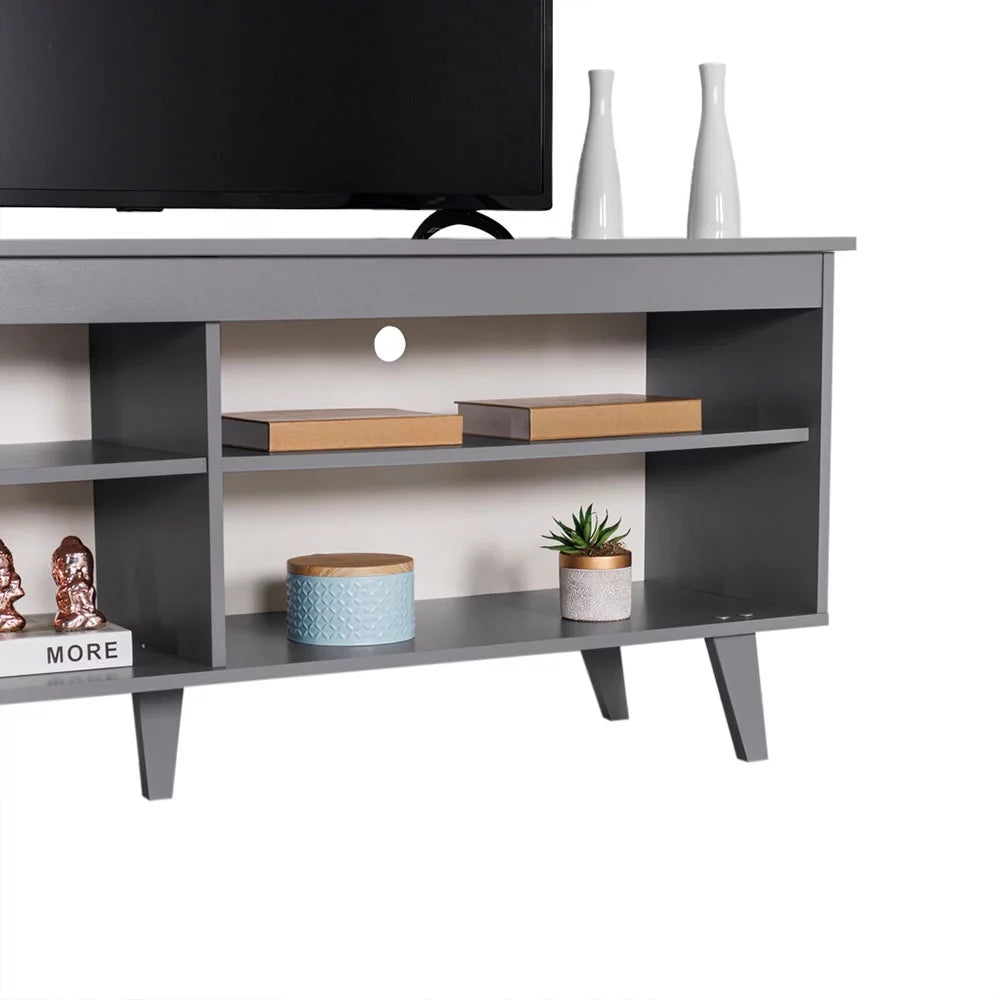 Black TV Stand with Storage Shelves H1503