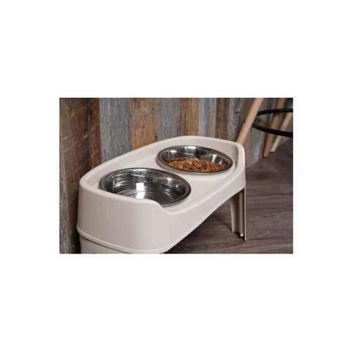 12 inch Elevated Dog Bowls with 2 Qt Stainless Steel Bowls S542043