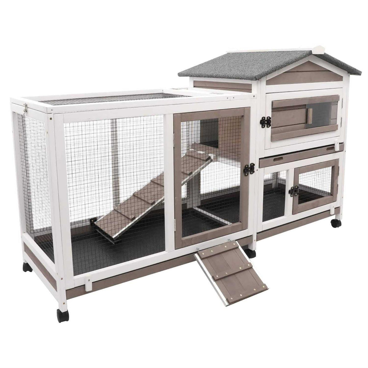 Rabbit Hutch 2 Story with 3 No Leak Trays A7159