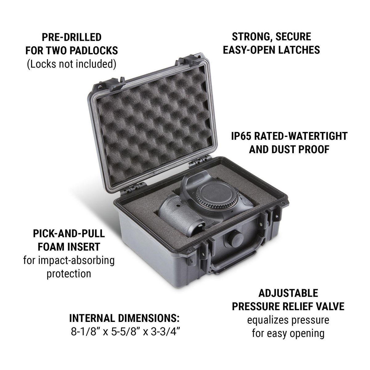 Weatherproof Protective Case Small Black A4197