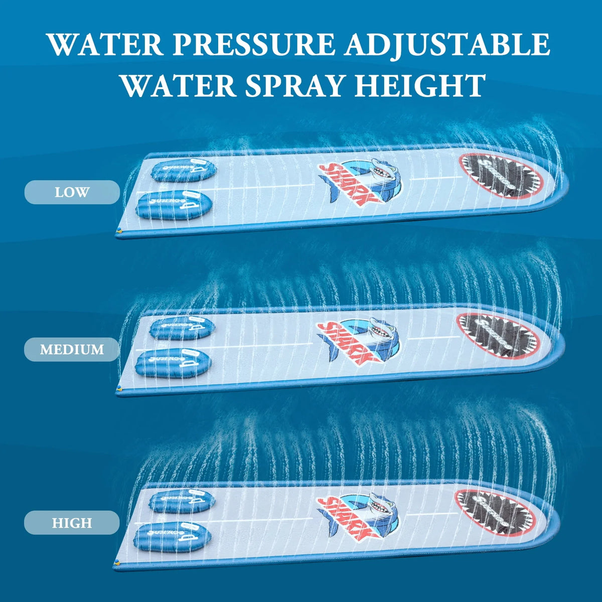 Inflatable Lawn Water Slide with 2 Bodyboards, 15.7x4.3ft X230