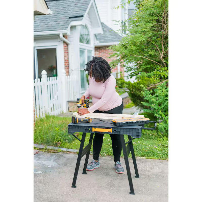Plastic Folding Sawhorse Workbench Q738