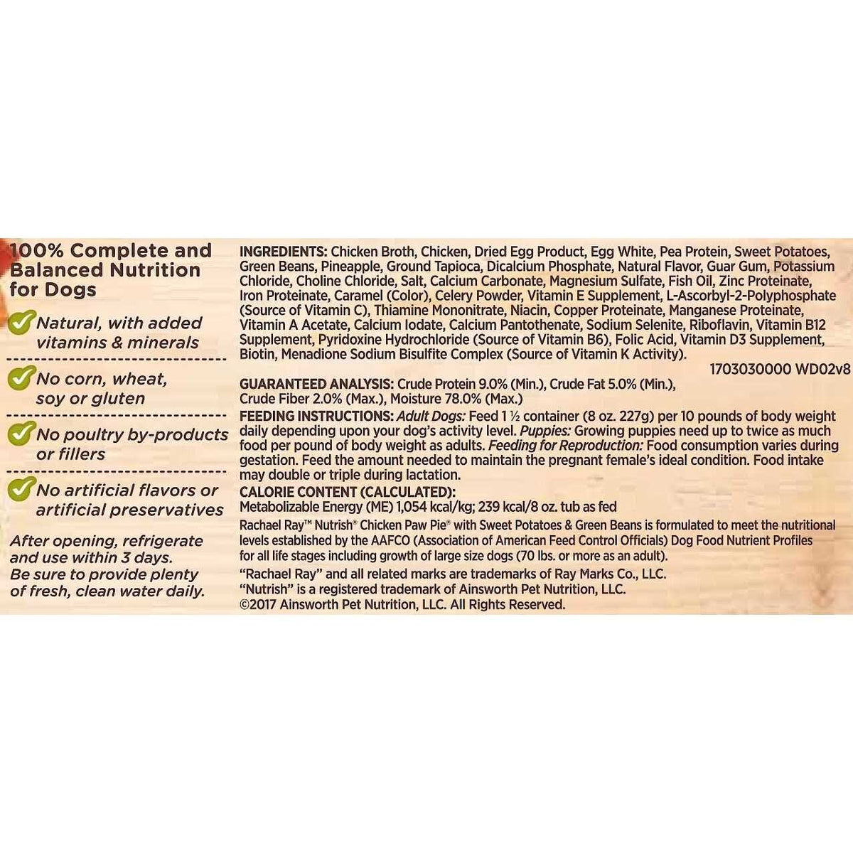 Grain Free Chicken Wet Dog Food O72667