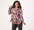 Rayon Printed Cowl Neck Top I893229