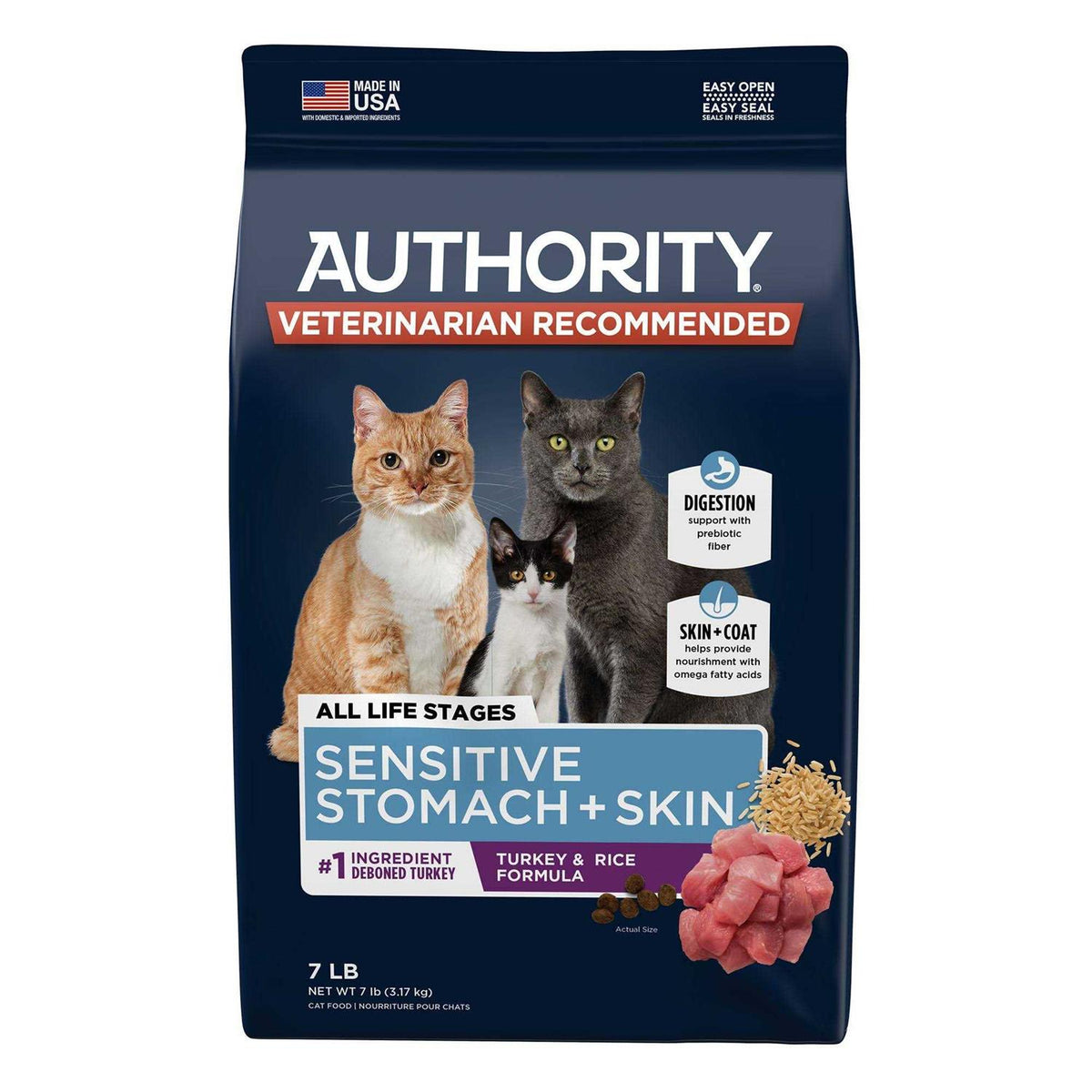 Sensitive Stomach and Skin Cat Dry Food E596